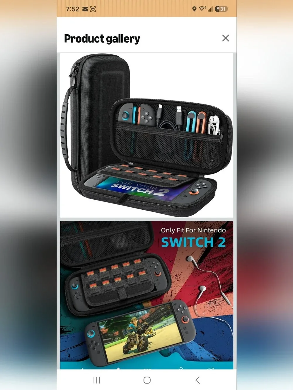 TIMOVO Black Hard Shell Nintendo Switch 2 Carrying Case